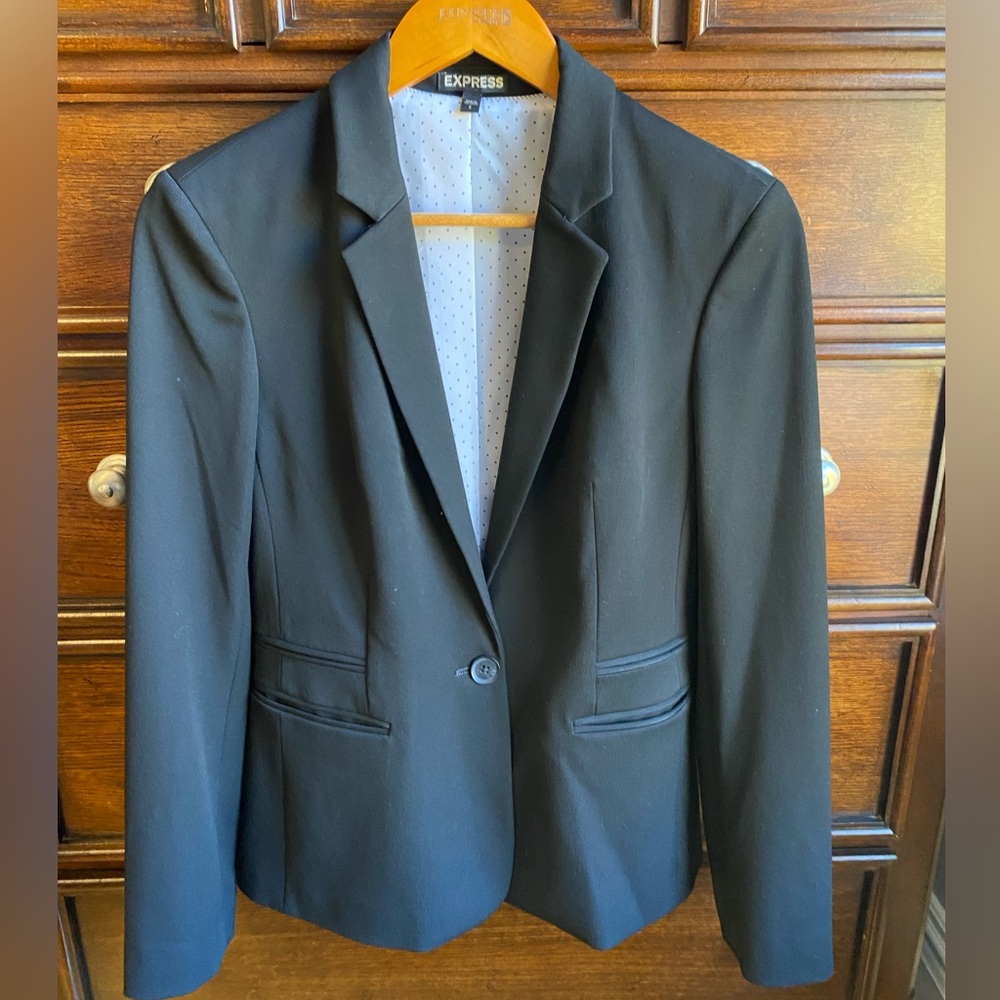 Express Editor Black Blazer Professional Suit Jac… - image 1